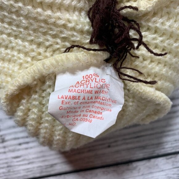Vintage Beanie Pom Pom Knit Hat Toque - Picture 4 of 6
